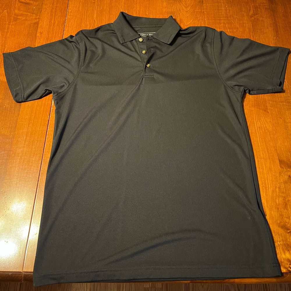 Men’s black polo